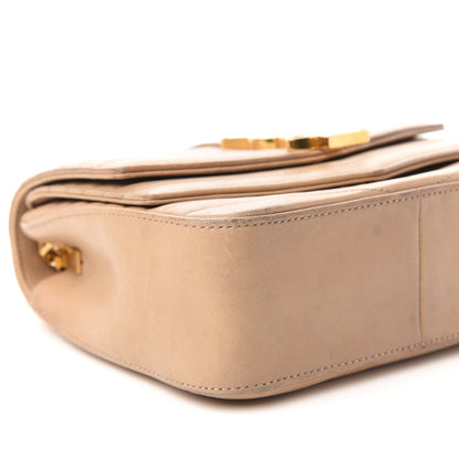 Saint Laurent Lambskin Matelasse Chevron Monogram Small Sulpice Bag Sable Beige 6 of 9