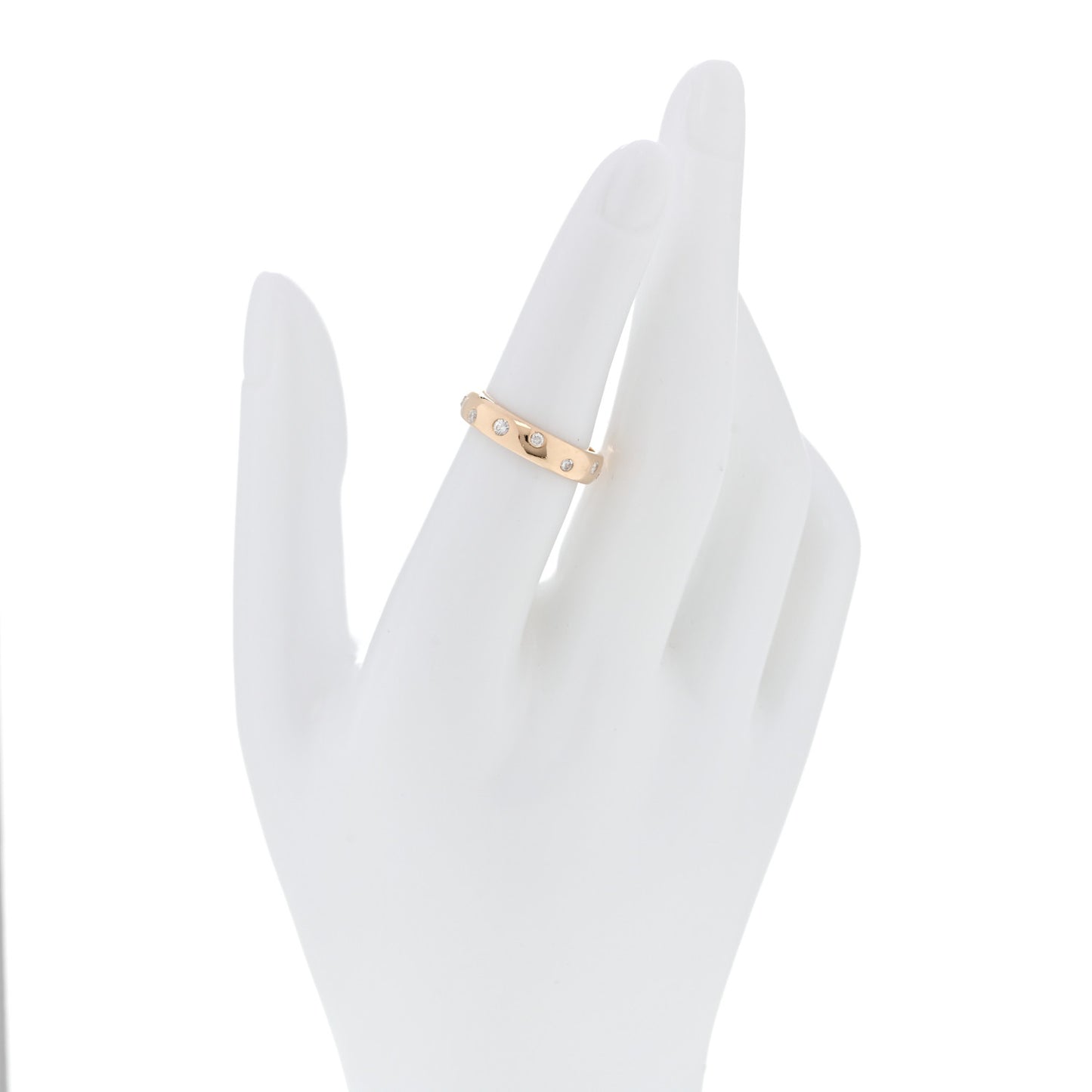 14K Yellow Gold Diamond .30ctw Flush Set 4mm Band Ring 51 5.75