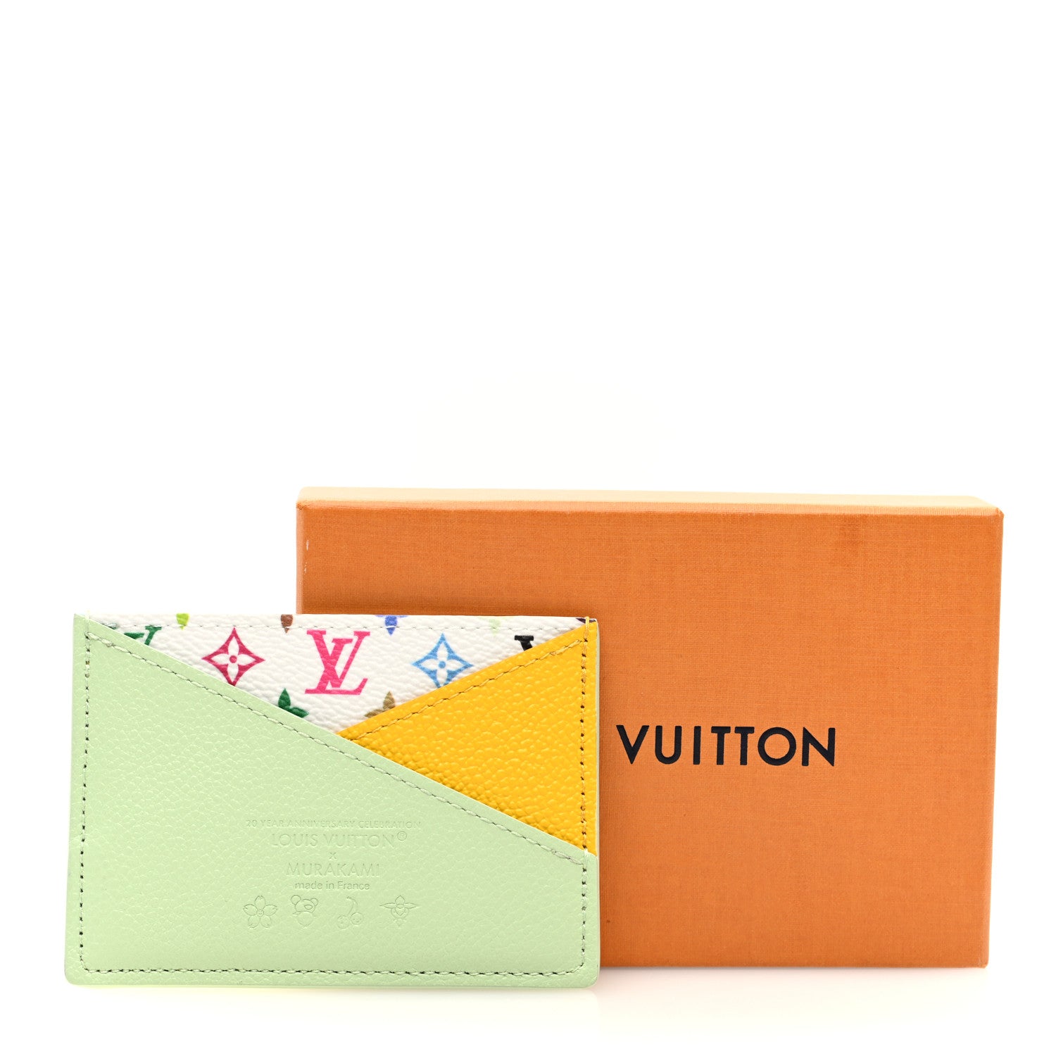 Louis Vuitton LV X TM Monogram Multicolor Criss-Cross Card Holder Green Tea Gingko Green Tea Gingko Yellow 7 of 7