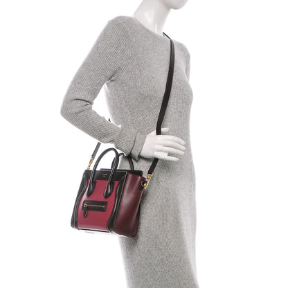 Celine Satin Calfskin Nano Tri-Color Luggage Orchid 2 of 6