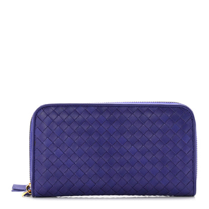 Bottega Veneta Nappa Intrecciato Zip Around Wallet Anemone 1 of 9