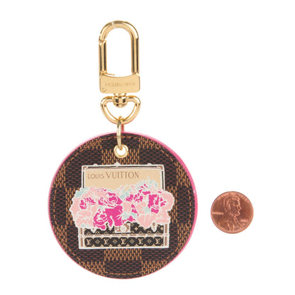 Louis Vuitton Damier Ebene Illustre Posies Bag Charm 2 of 5
