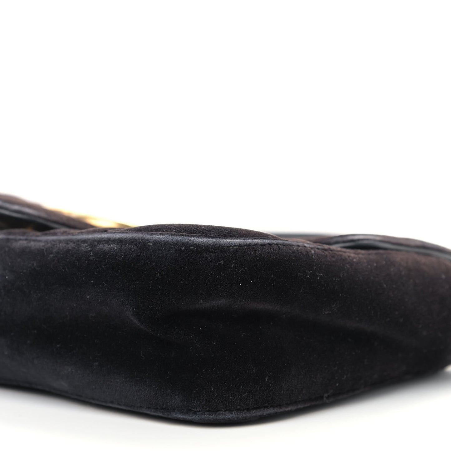 Velvet Matelasse Mini GG Marmont Shoulder Bag Black