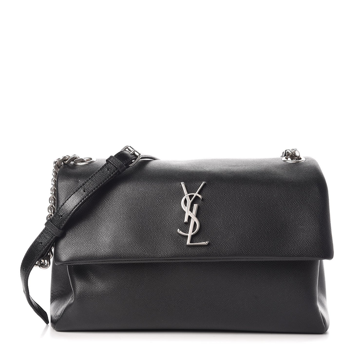 Grain De Poudre Medium West Hollywood Monogram Fold-Over Black