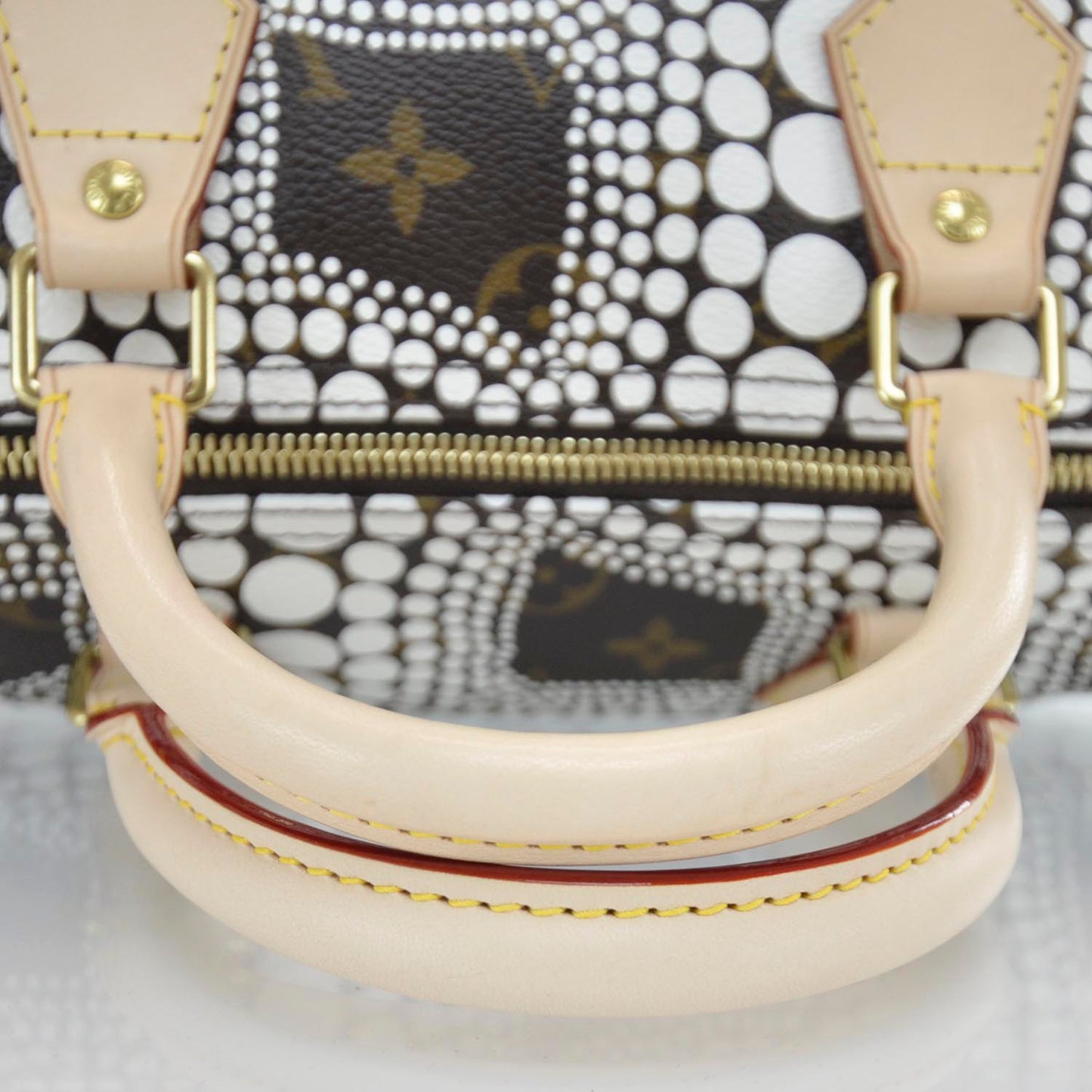 Monogram Kusama Town Speedy 30 White