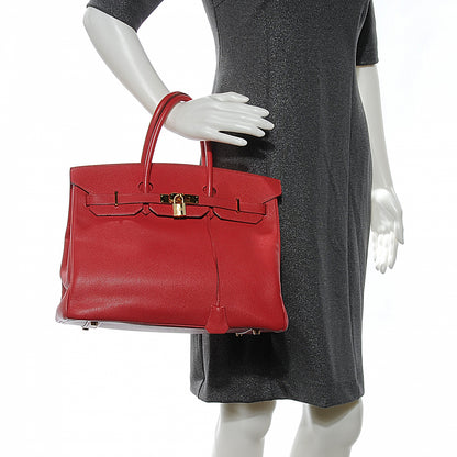 Hermes Epsom Birkin 35 Rouge 2 of 8