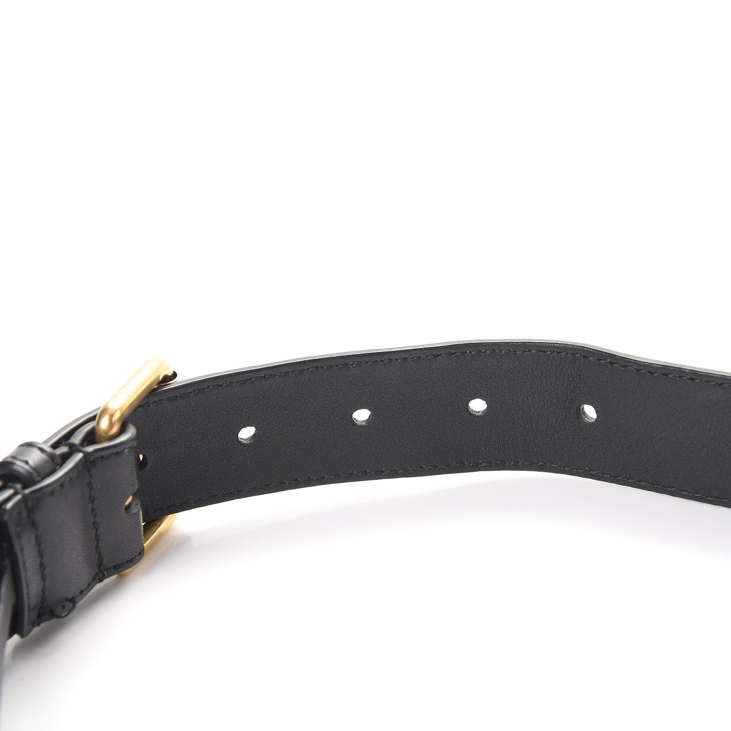Gucci Calfskin Matelasse GG Marmont Belt Bag 105 42 Black 10 of 13