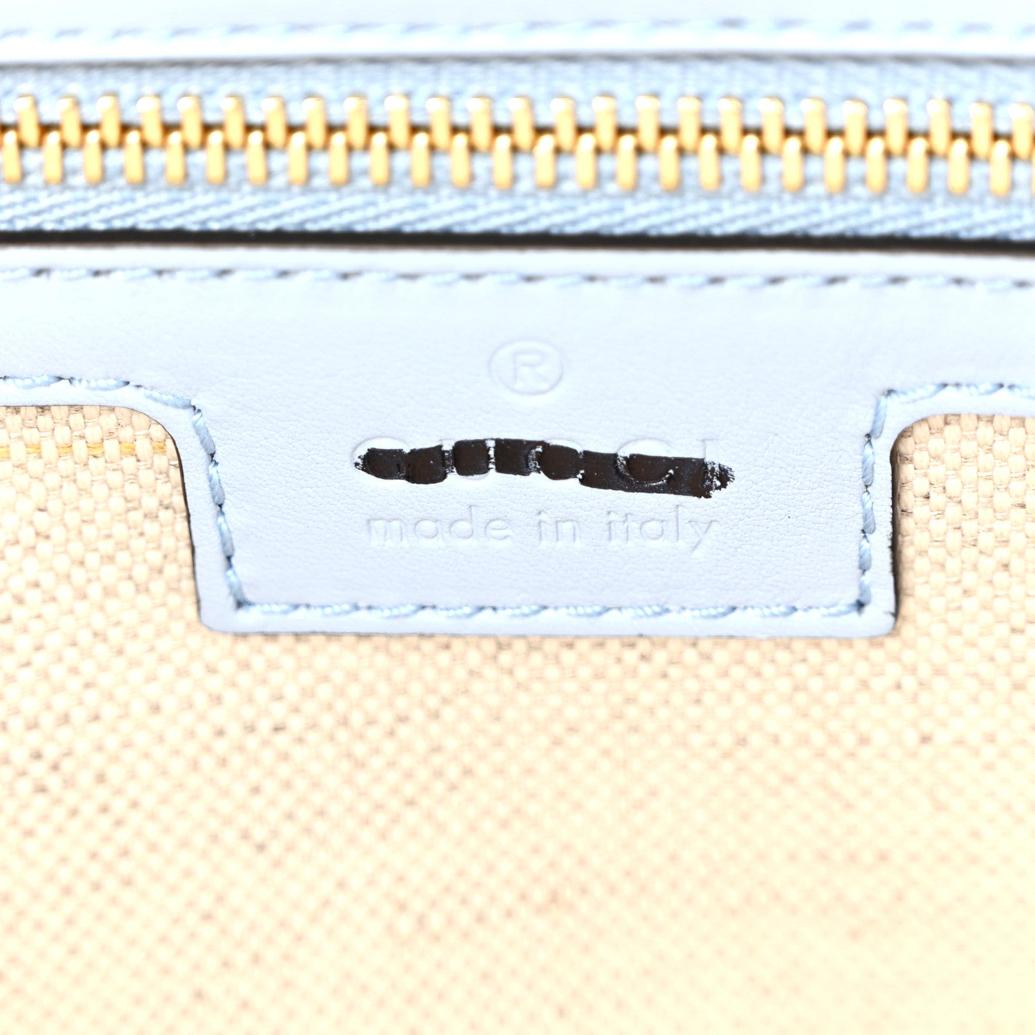 Gucci Roxy Calfskin Medium Blondie Top Handle Bag Cloudy Blue 6 of 10