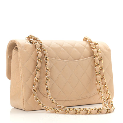Chanel Caviar Quilted Small Double Flap Beige 3 of 10