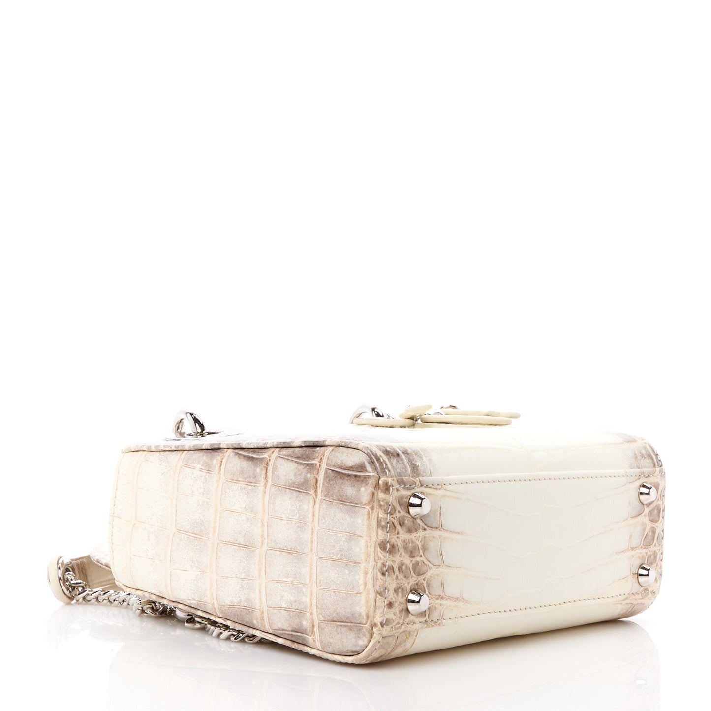 Niloticus Crocodile Himalaya Mini Lady Dior White