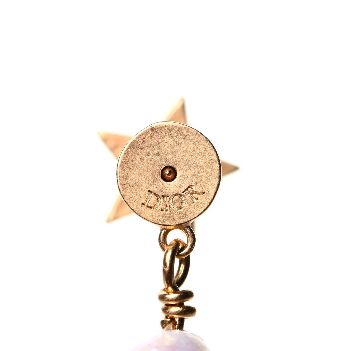 Pearl Corail Star Drop Earrings Gold