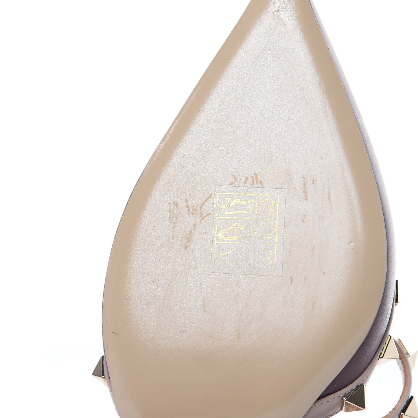 Calfskin Nappa Rockstud Cross Strap 50mm Mules 37 Rubin Poudre