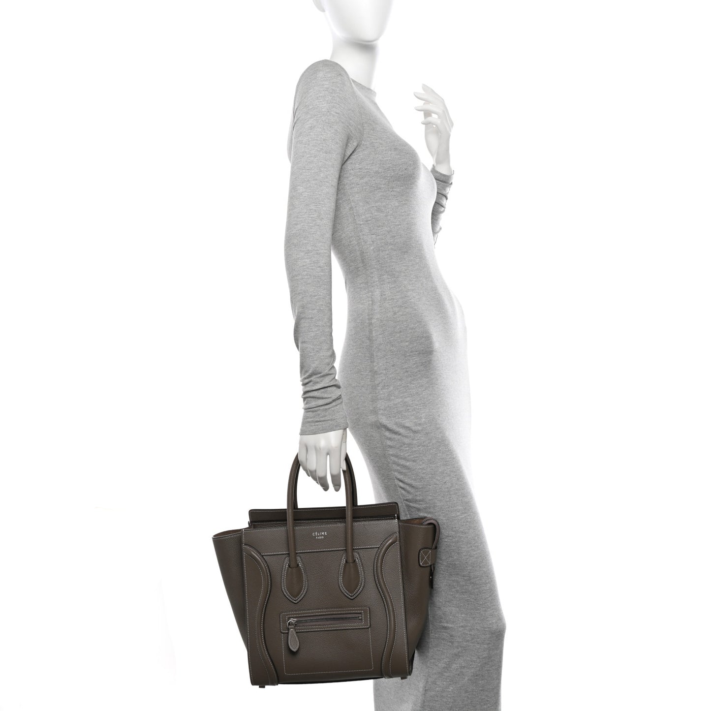 Drummed Calfskin Micro Luggage Souris