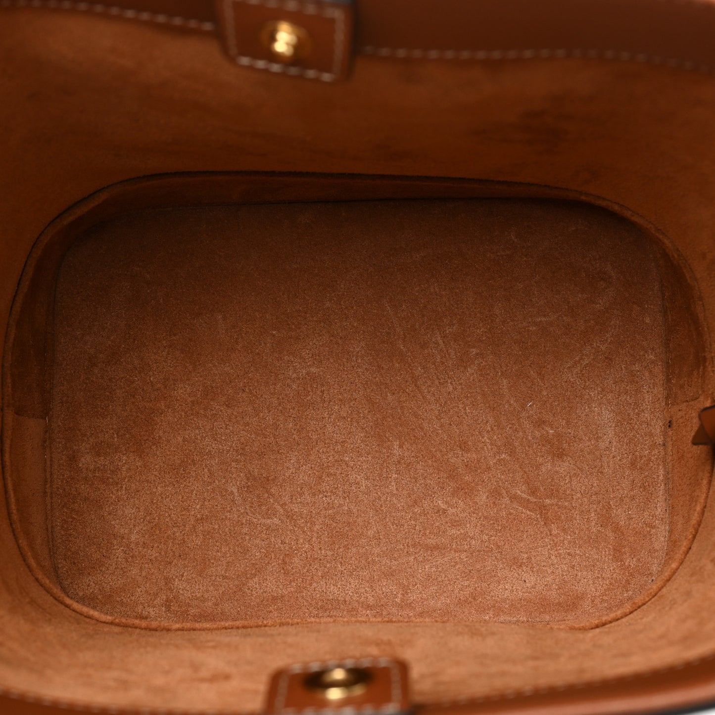 Smooth Calfskin Small Cuir Triomphe Bucket Bag Tan