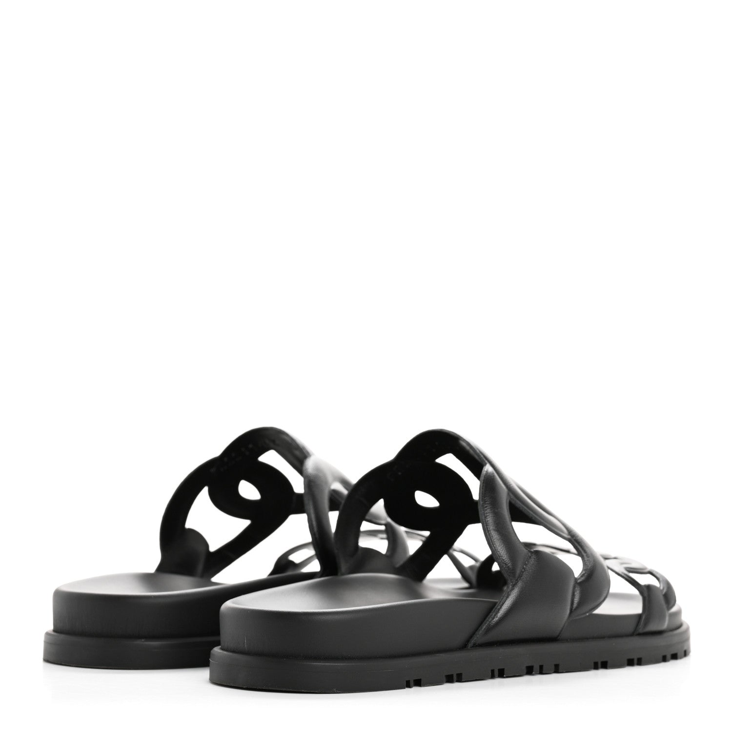 Hermes Nappa Extra Sandals 38 Black 5 of 11