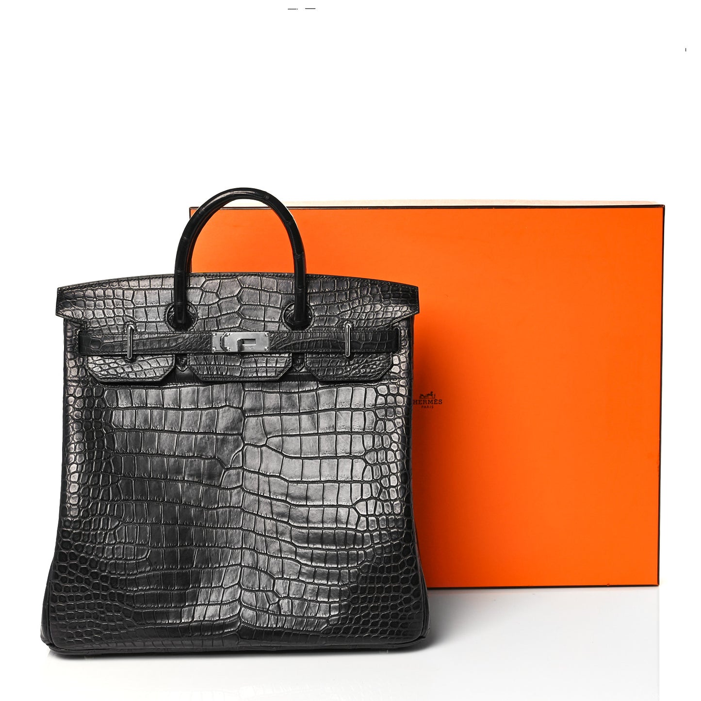 Matte Porosus Crocodile HAC Birkin 40 Black
