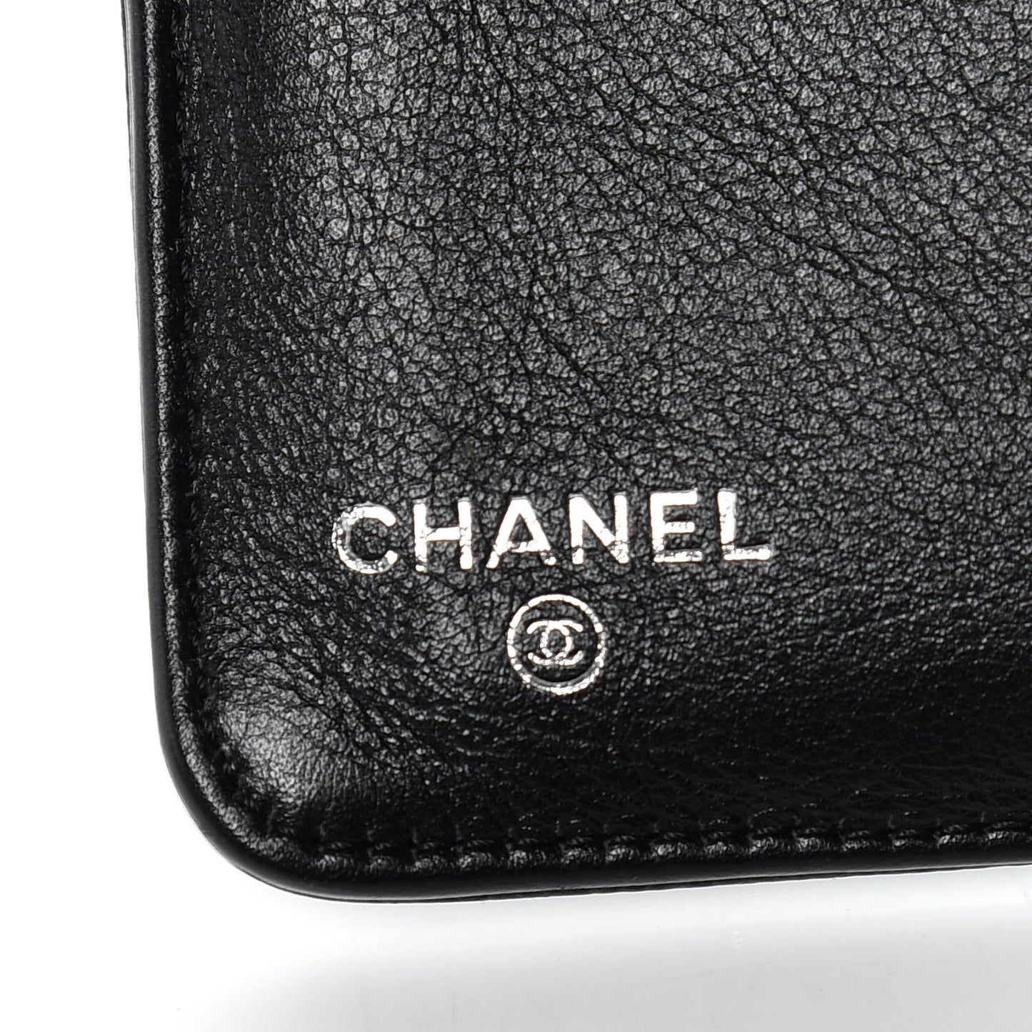 Caviar Sevruga Large Zip Pocket Wallet Black