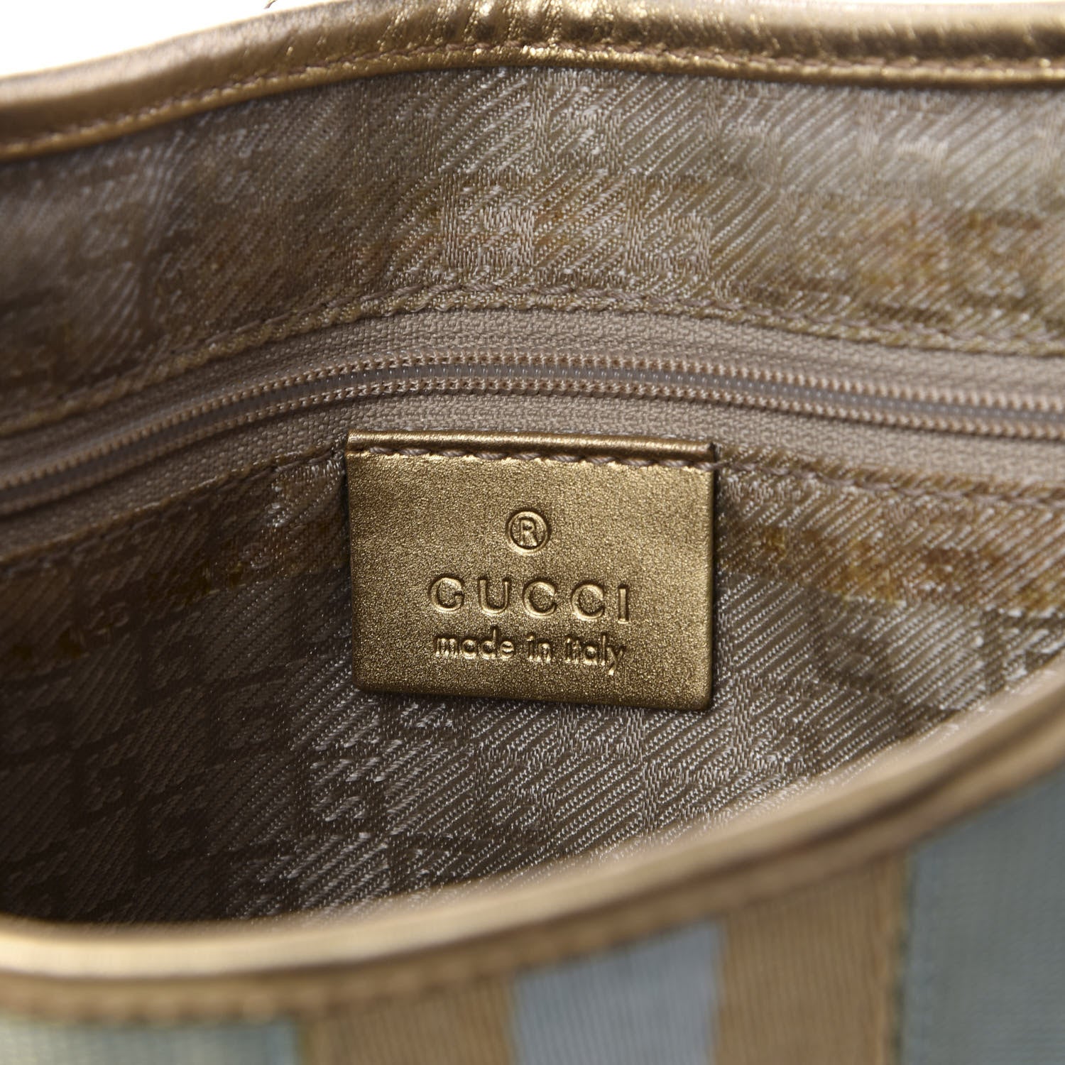 Gucci Metallic Calfskin Jackie O Hobo Gold 7 of 8