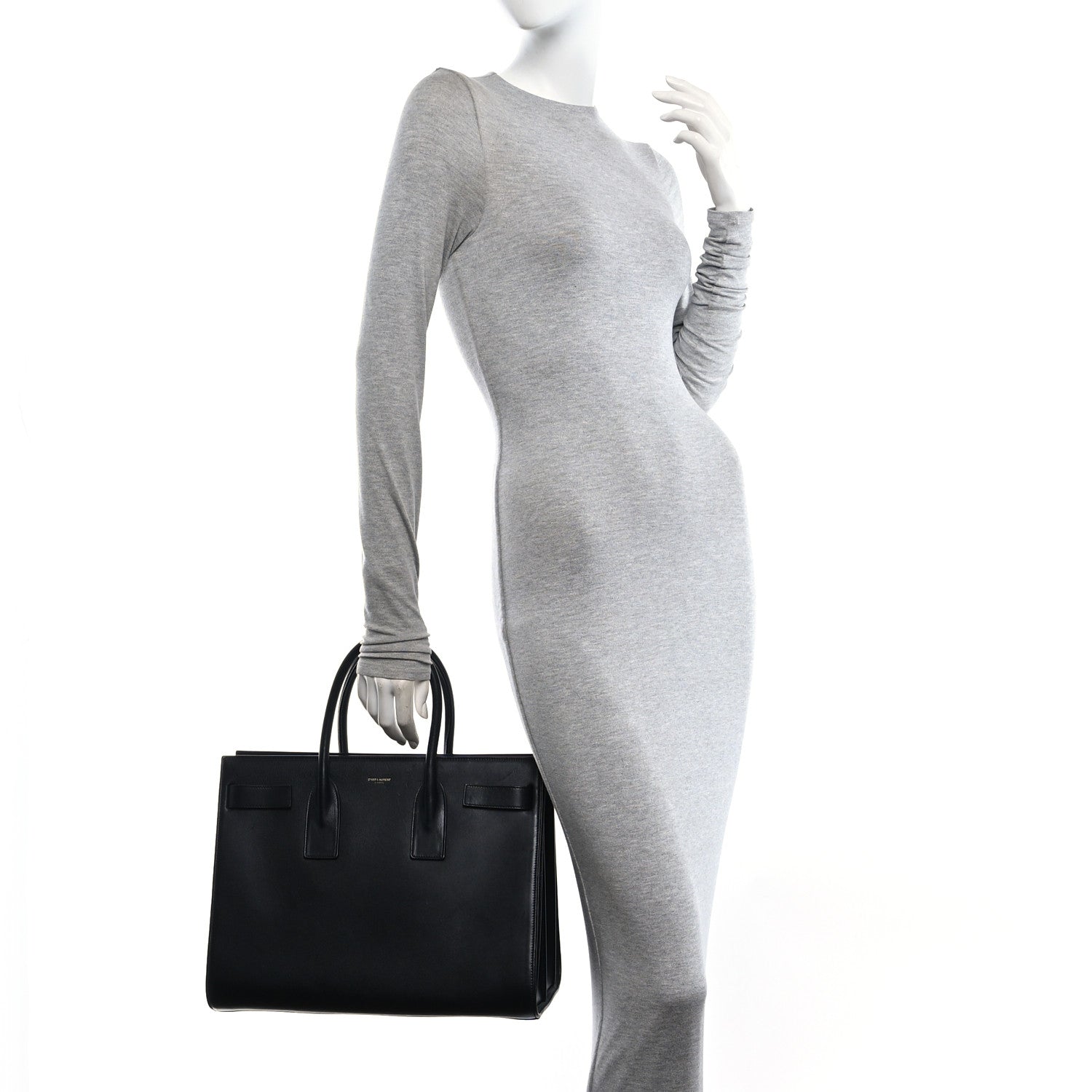 Saint Laurent Calfskin Large Sac de Jour Carryall Black 2 of 10