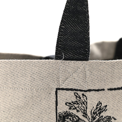 Christian Dior Canvas Print Cruise Tote Ivory Black 10 of 10