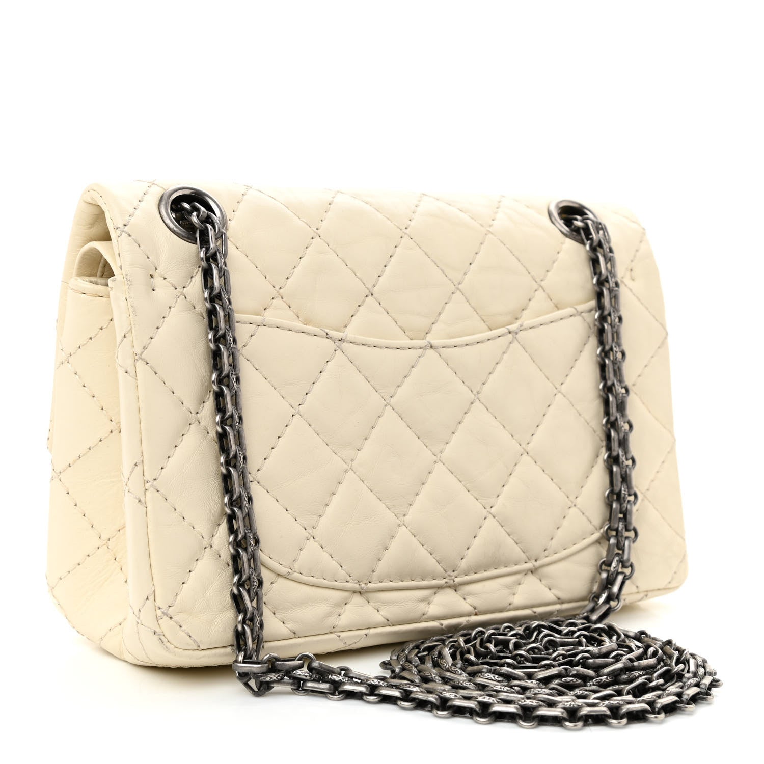Chanel Aged Calfskin Quilted 2.55 Reissue Mini Flap White 3 of 11