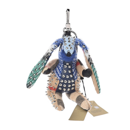 Burberry Cashmere Studded Vera The Hare Bag Charm Blue 1 of 4