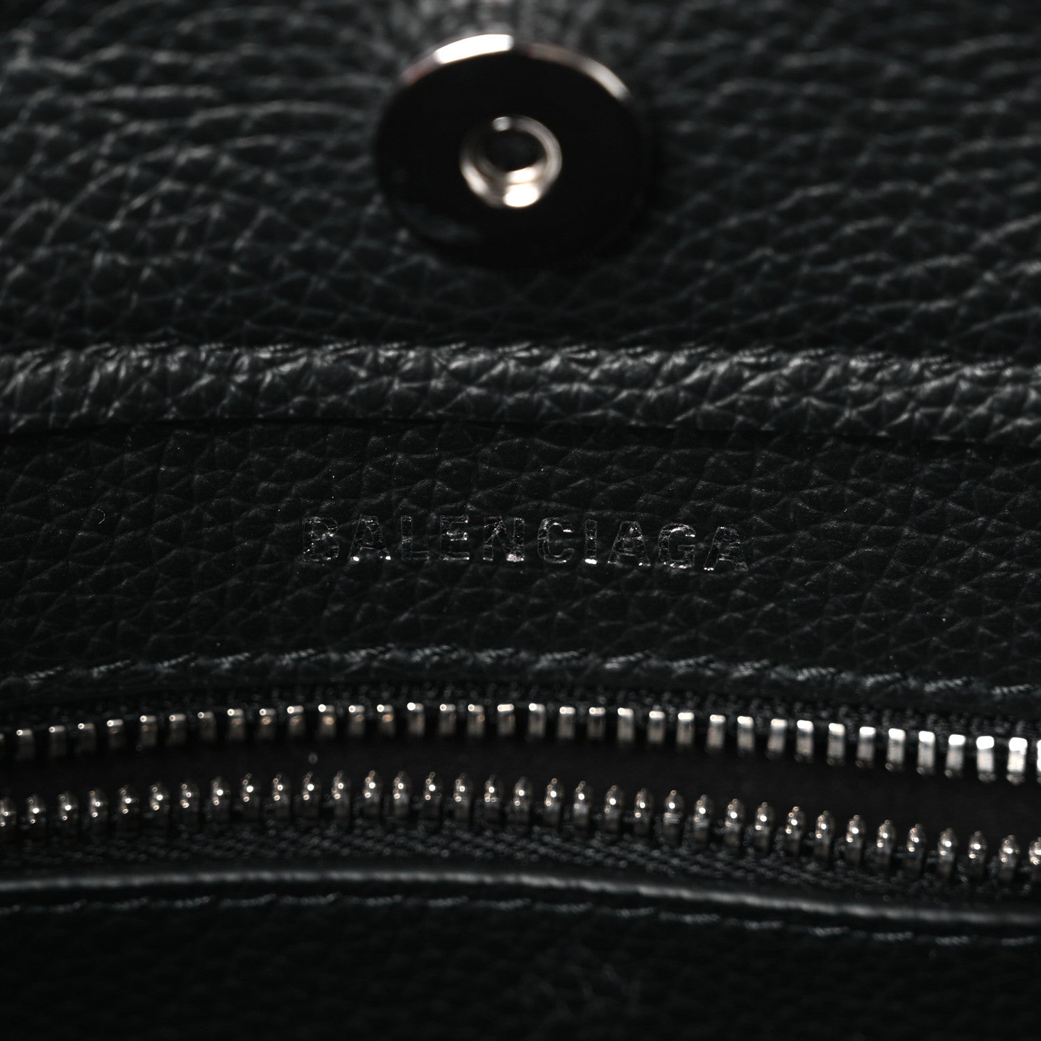 Balenciaga Grained Calfskin Mini 2.0 Everyday North South Shoulder Tote Bag Black 6 of 10
