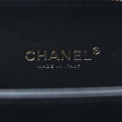 Chanel Goatskin Quilted Small CC Filigree Vanity Case Black 5 of 8