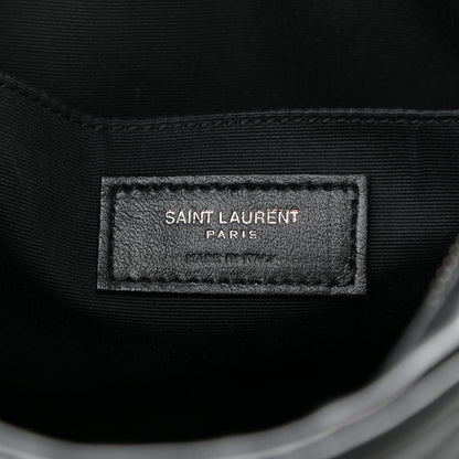 Saint Laurent Calfskin Matelasse Monogram Lou Camera Bag Black 8 of 10