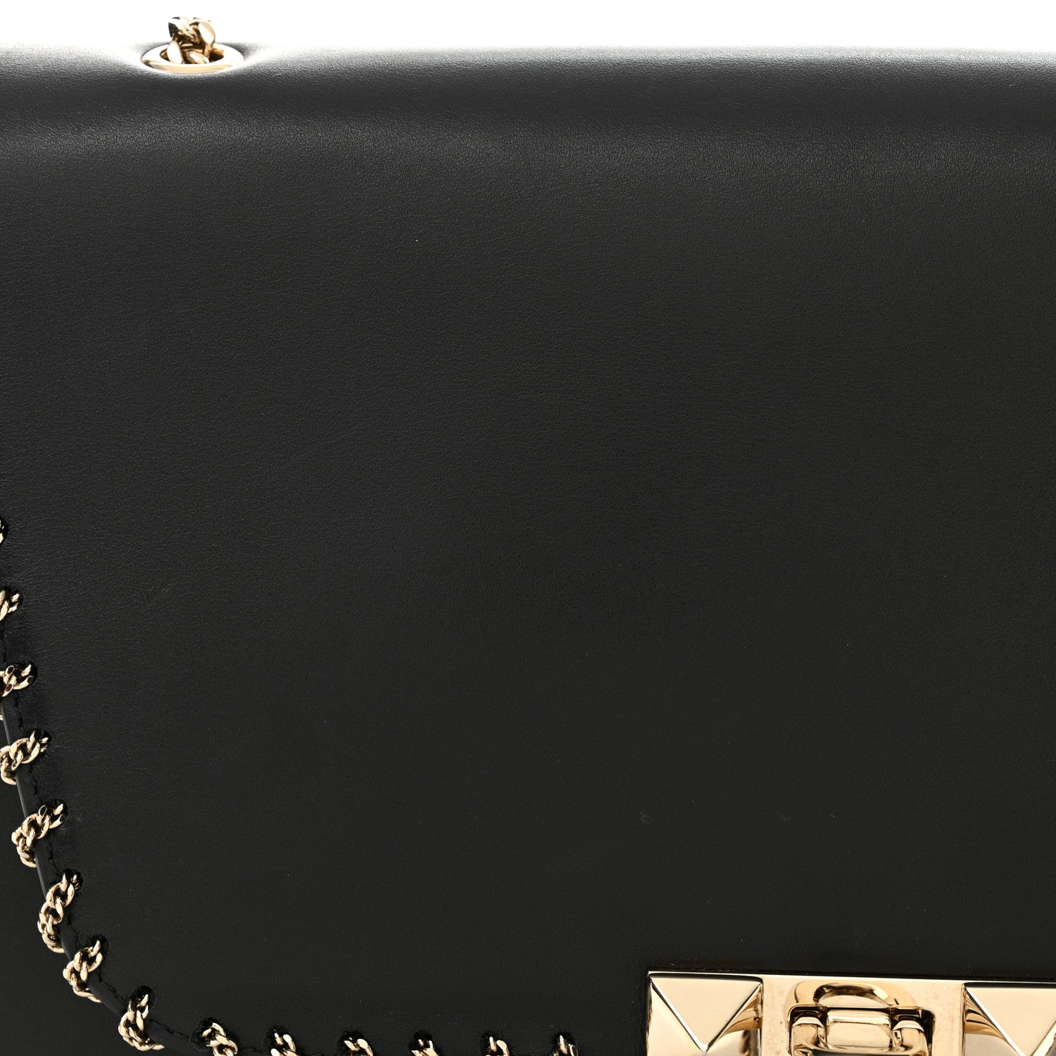 Valentino Garavani Vitello Groumette Small Rockstud Demilune Shoulder Bag 12 of 14