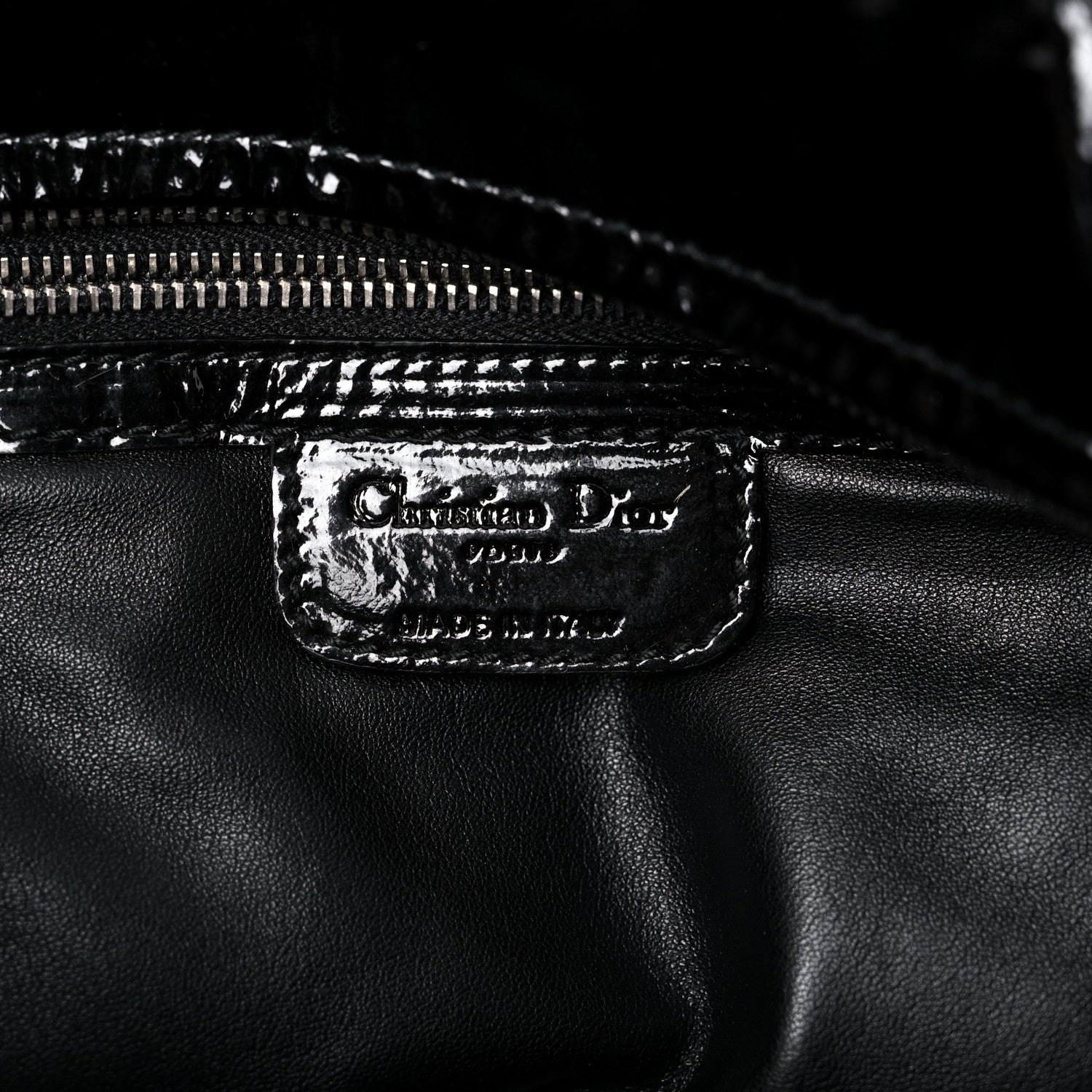 Christian Dior Patent Cannage Small Dior Soft Shopping Tote Black 6 of 19