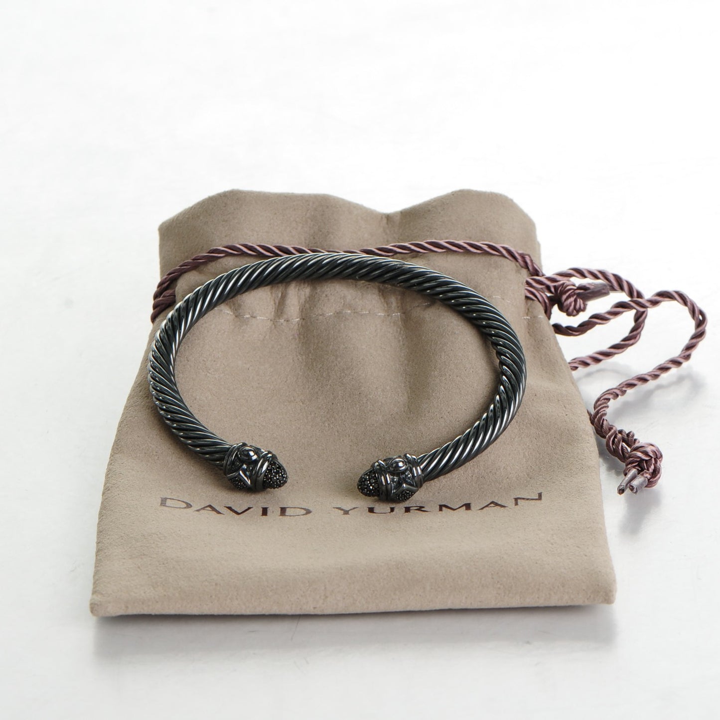 Darkened Sterling Silver Black Diamond 5mm Renaissance Bracelet