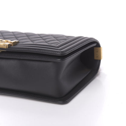 Chanel Calfskin Quilted Medium Boy Flap Black 10 of 11