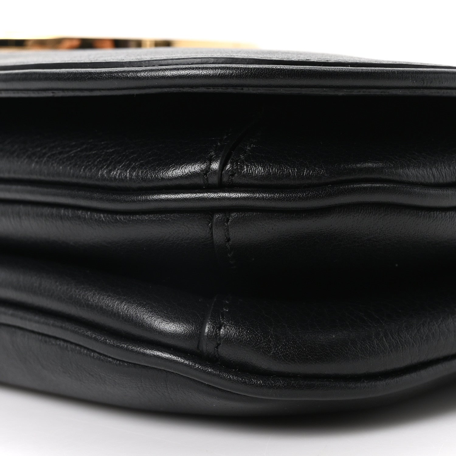 Gucci Roxy Calfskin Web Medium Blondie Shoulder Flap Bag Black 9 of 9