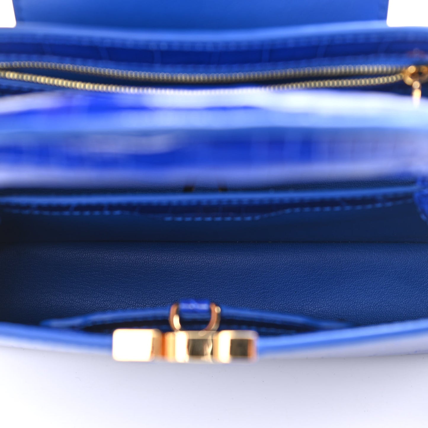 Alligator Capucines BB Bleu Santorin