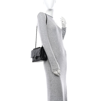 Chanel Crumpled Calfskin Quilted Medium Double Flap So Black 2 of 16