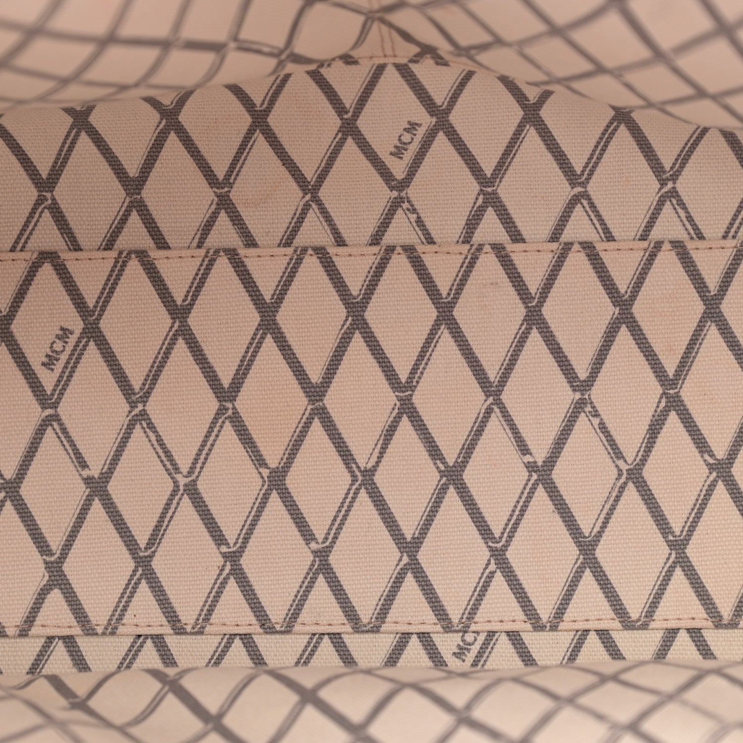 MCM Visetos Toni Shopper Tote Powder Pink 5 of 13