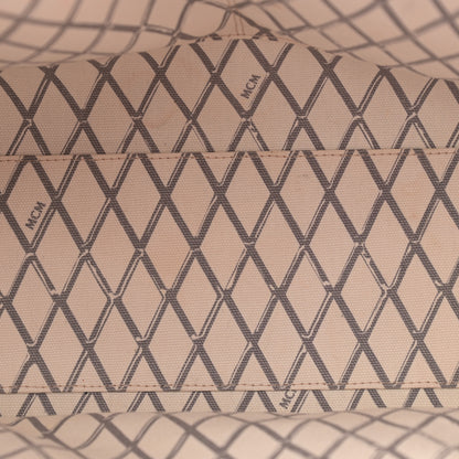 MCM Visetos Toni Shopper Tote Powder Pink 5 of 13