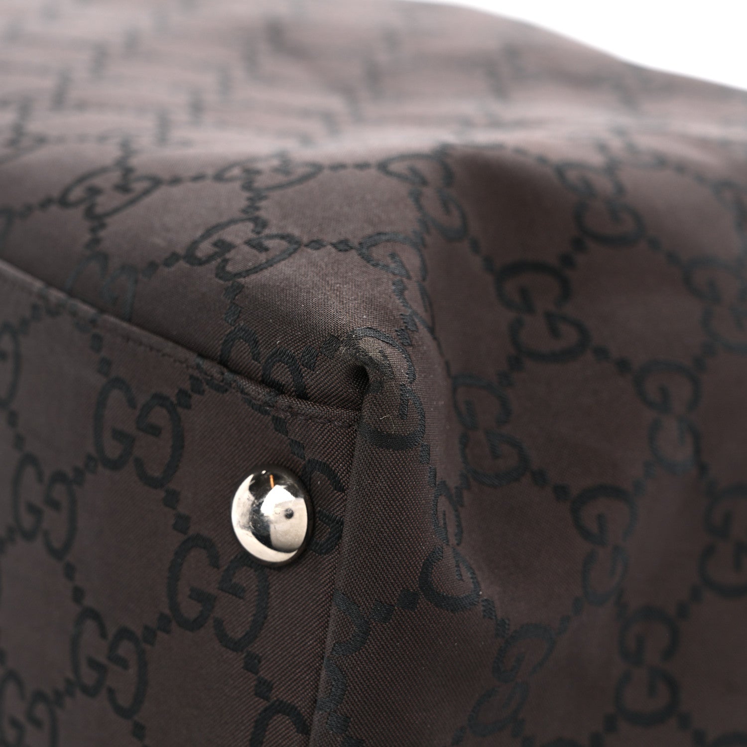 Gucci Nylon Monogram Extra Large Hobo Dark Brown 11 of 16