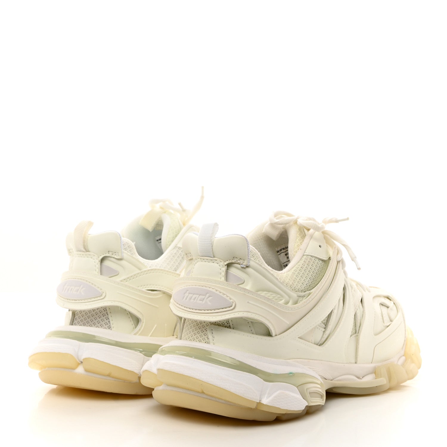 Balenciaga Mesh Nubuck Effect Fabric Glow in the Dark Womens Track Sneakers 41 White 4 of 9