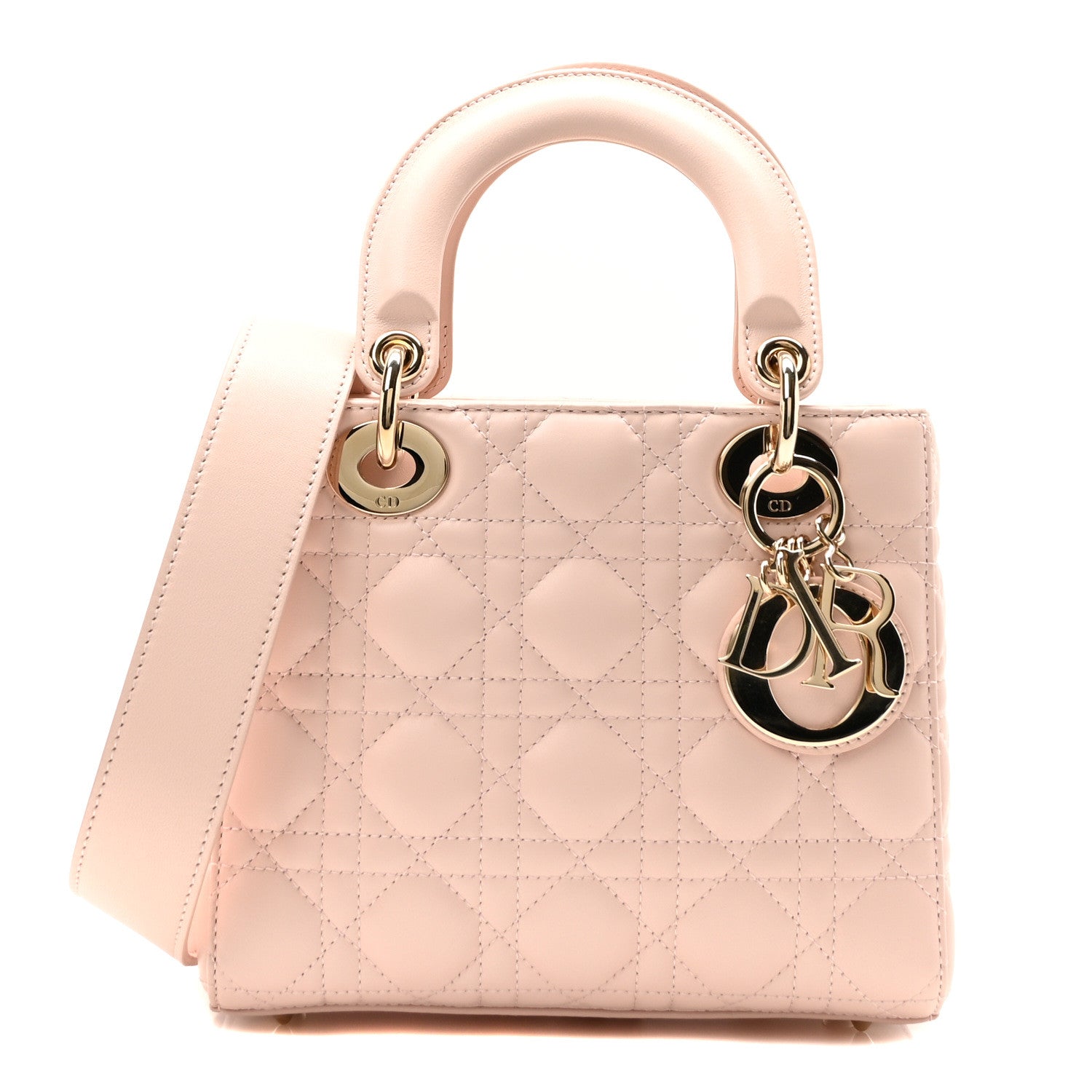 Christian Dior Lambskin Cannage Small My ABCDior Lady Dior Rose Poudre 1 of 9