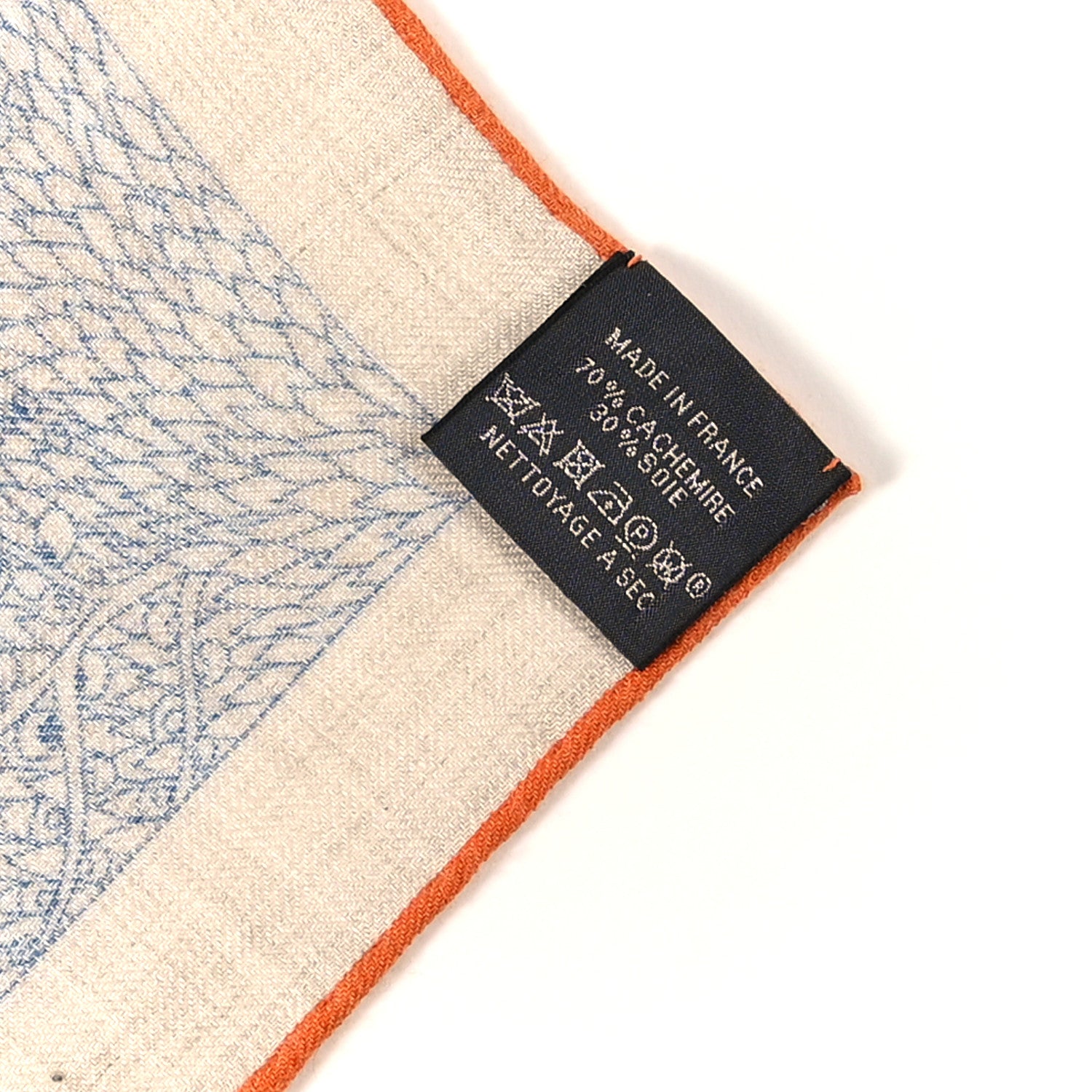 Hermes Cashmere Silk Retour a la Nature 140 Bleu Jean Rose Vert 4 of 6