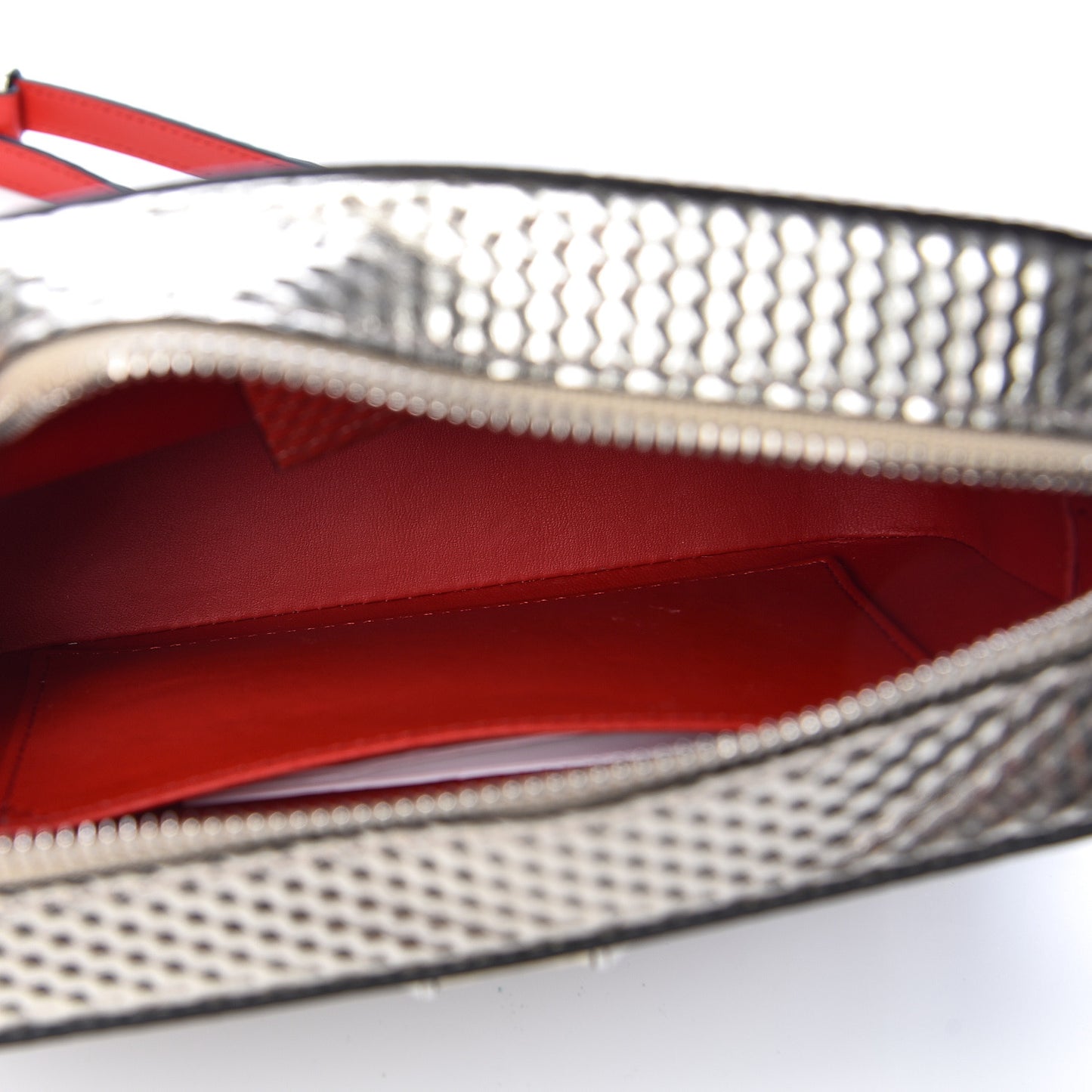 Givre Calfskin Glitter Cubiste Mini Rubylou Perle Platine