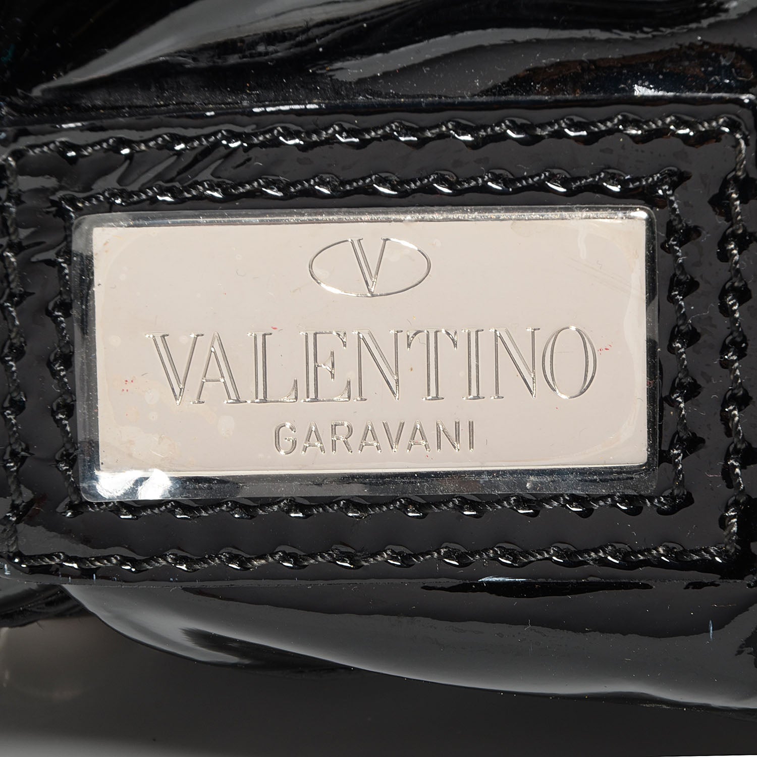 Valentino Garavani Patent Belted Histoire Tote Black 8 of 8