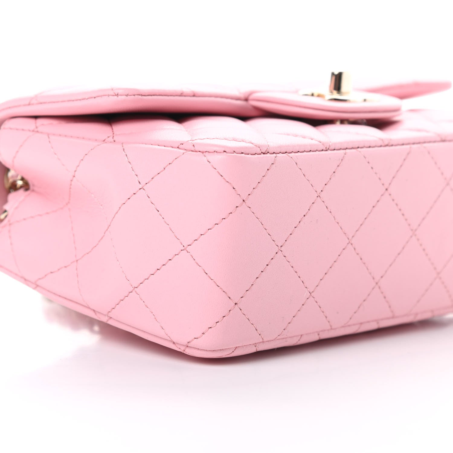 Chanel Lambskin Quilted Mini Rectangular Flap Pink 9 of 11