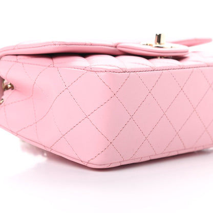 Chanel Lambskin Quilted Mini Rectangular Flap Pink 9 of 11