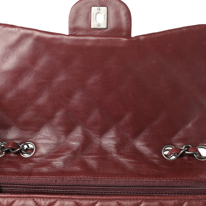 Chanel Lambskin Quilted Jumbo Single Flap Dark Red 12 of 12