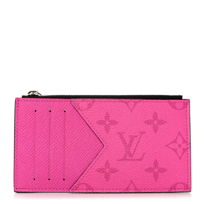 Louis Vuitton Taigarama Coin Card Holder Fuchsia 1 of 7