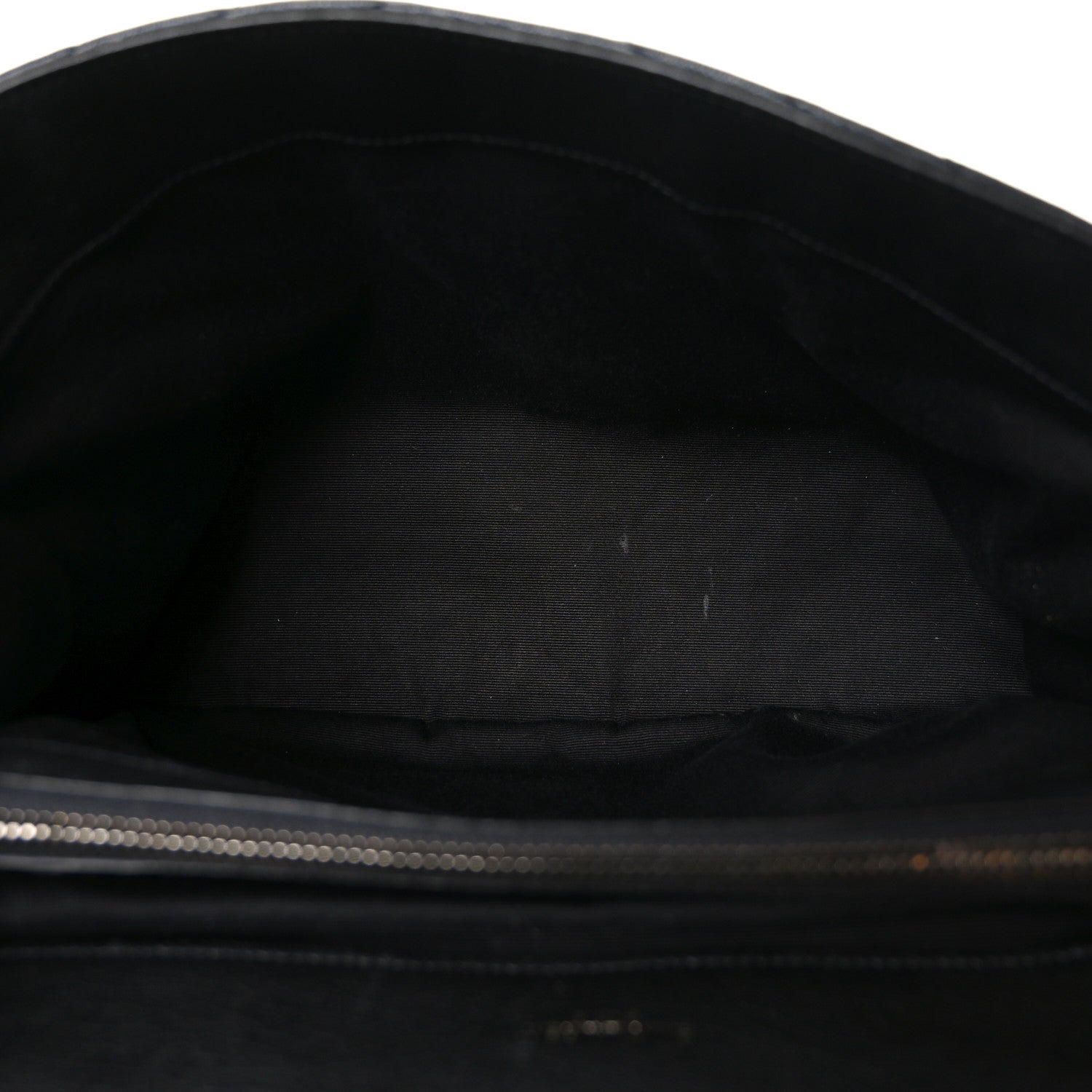 Saint Laurent Sheepskin Matelasse Chevron Monogram Large College Bag Black 5 of 10