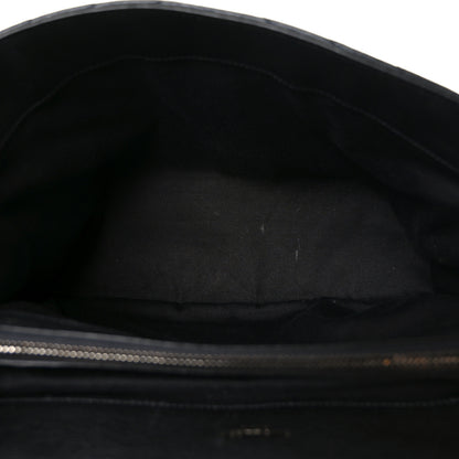 Saint Laurent Sheepskin Matelasse Chevron Monogram Large College Bag Black 5 of 10